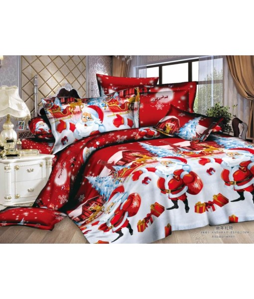 Emporiah Christmas Santa Claus  Duvet Comforter Cover & Pillowcase Bedding Set
